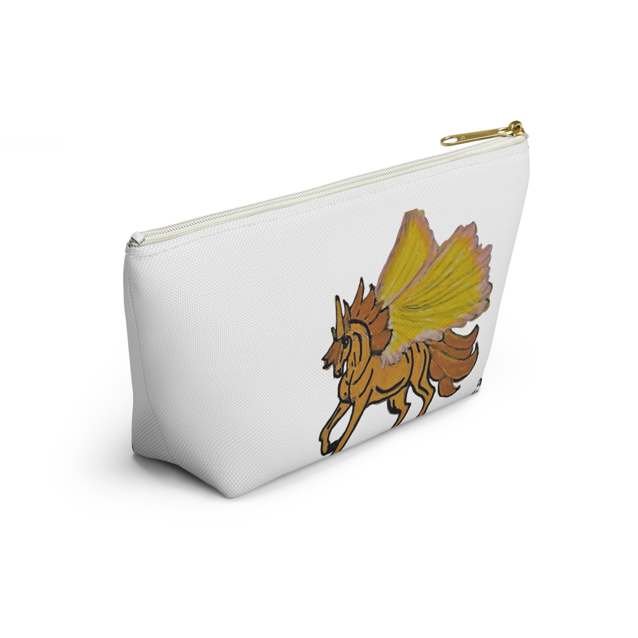 Pegasus Winged Horse Accessory Pouch – Yellow Fantasy Makeup Bag