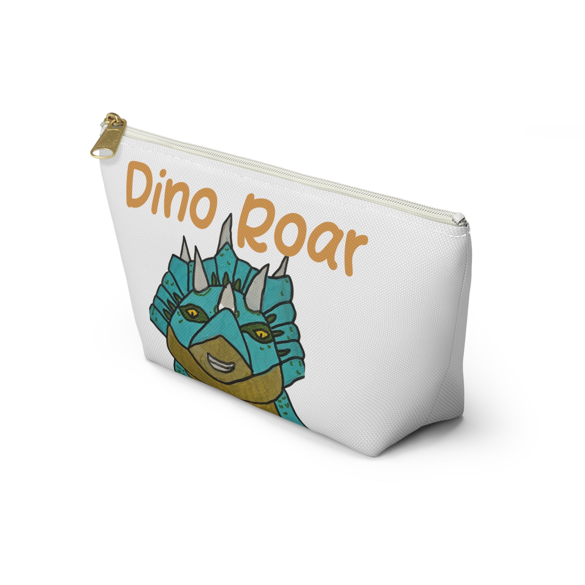 Dino Roar | Cera the Triceratops Accessory Pouch — Cute Dino Makeup & Travel Bag