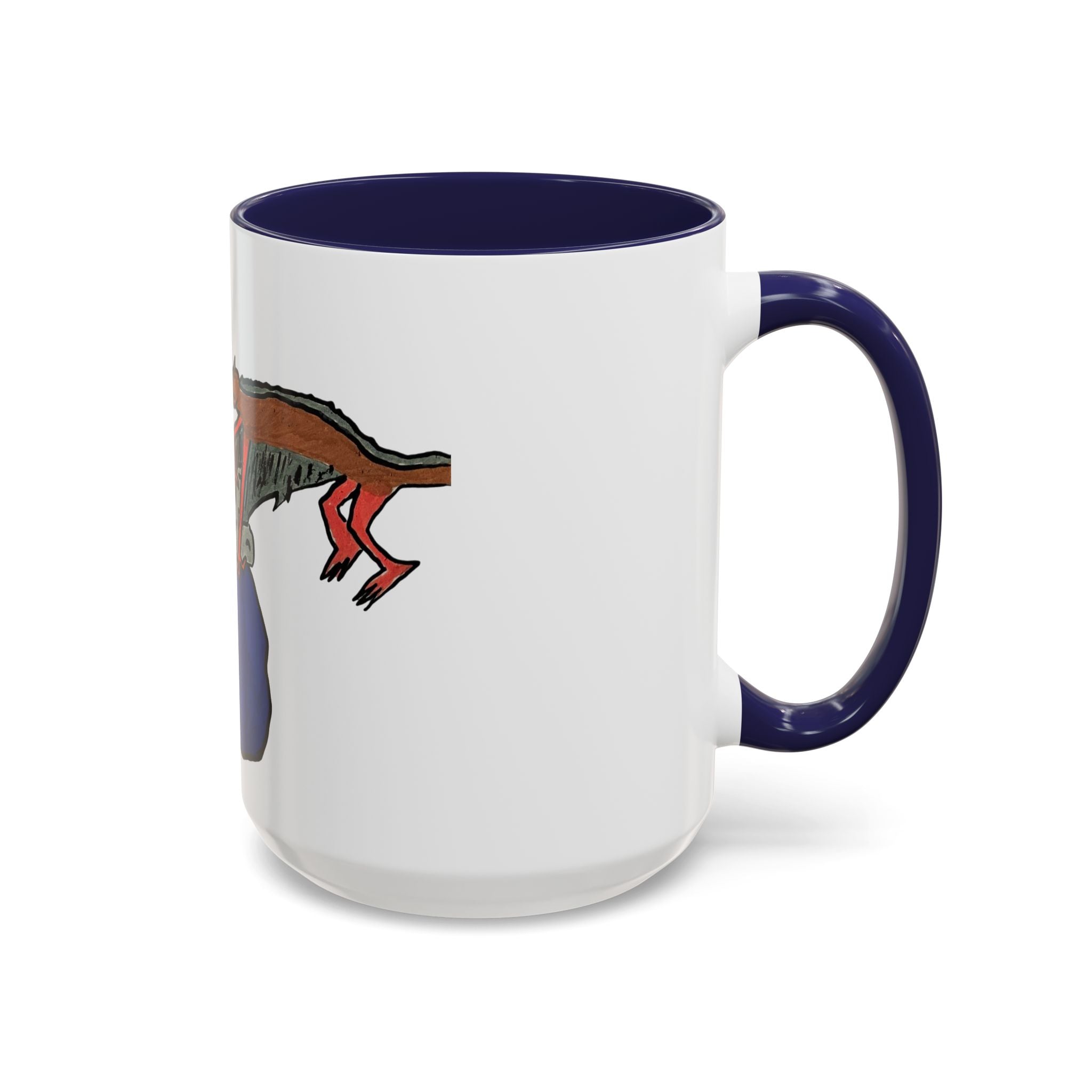 Wyvern Accent Mug (11oz & 15oz) — Fantasy Dragon Art Coffee Mug
