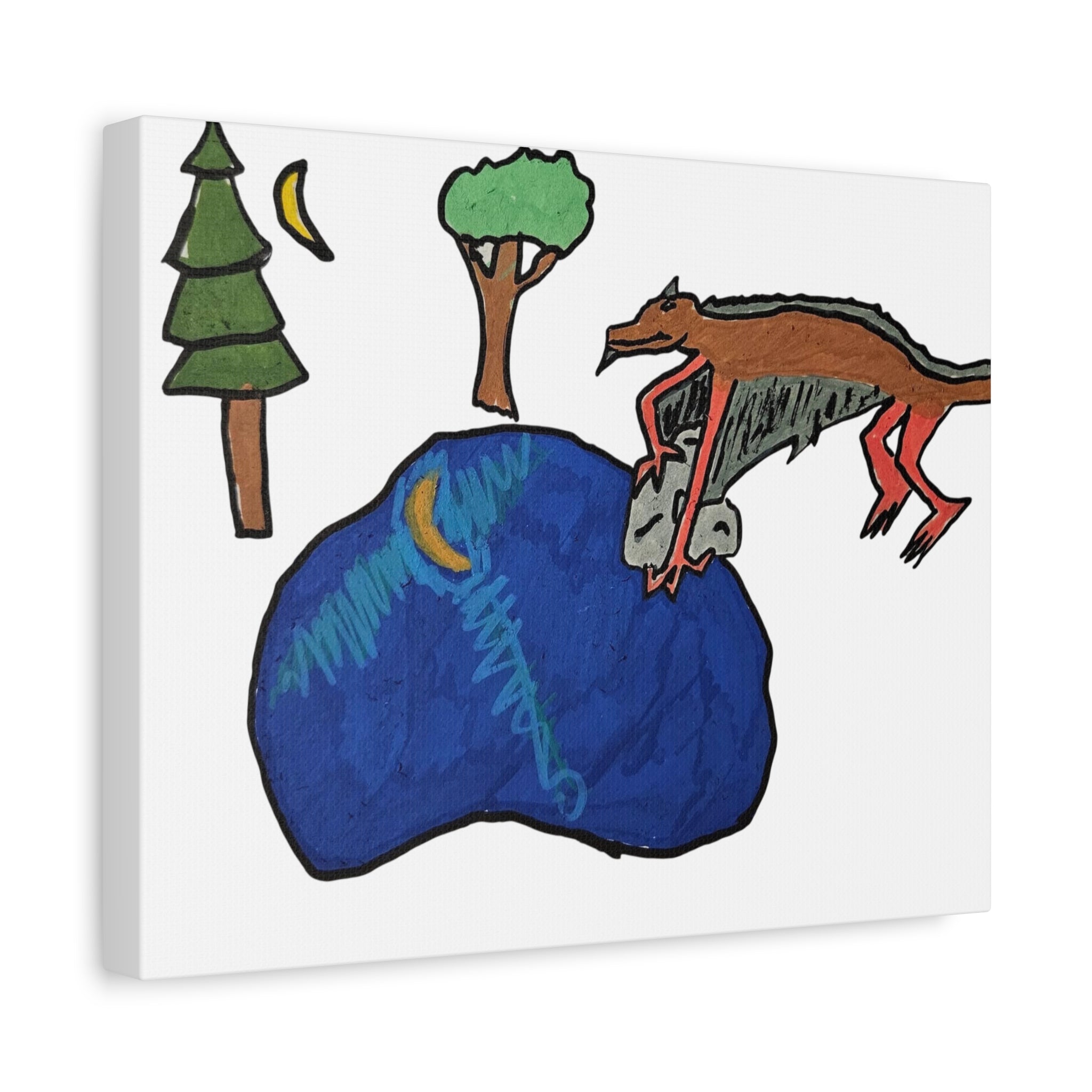 Wyvern Canvas Art — Whimsical Fantasy Wall Decor (Matte Stretched)