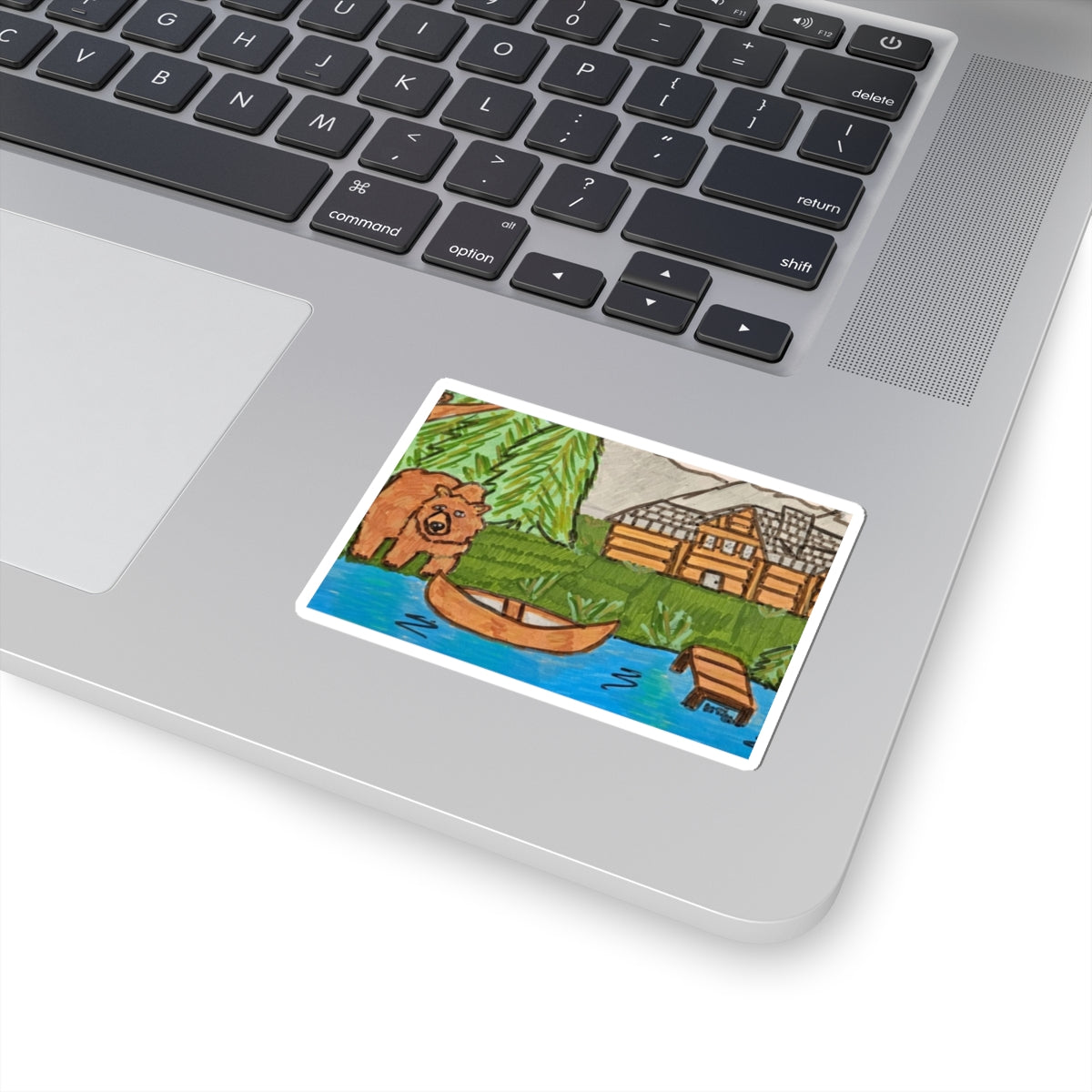 Whimsy Grr | Cabin Bear Kiss-Cut Sticker