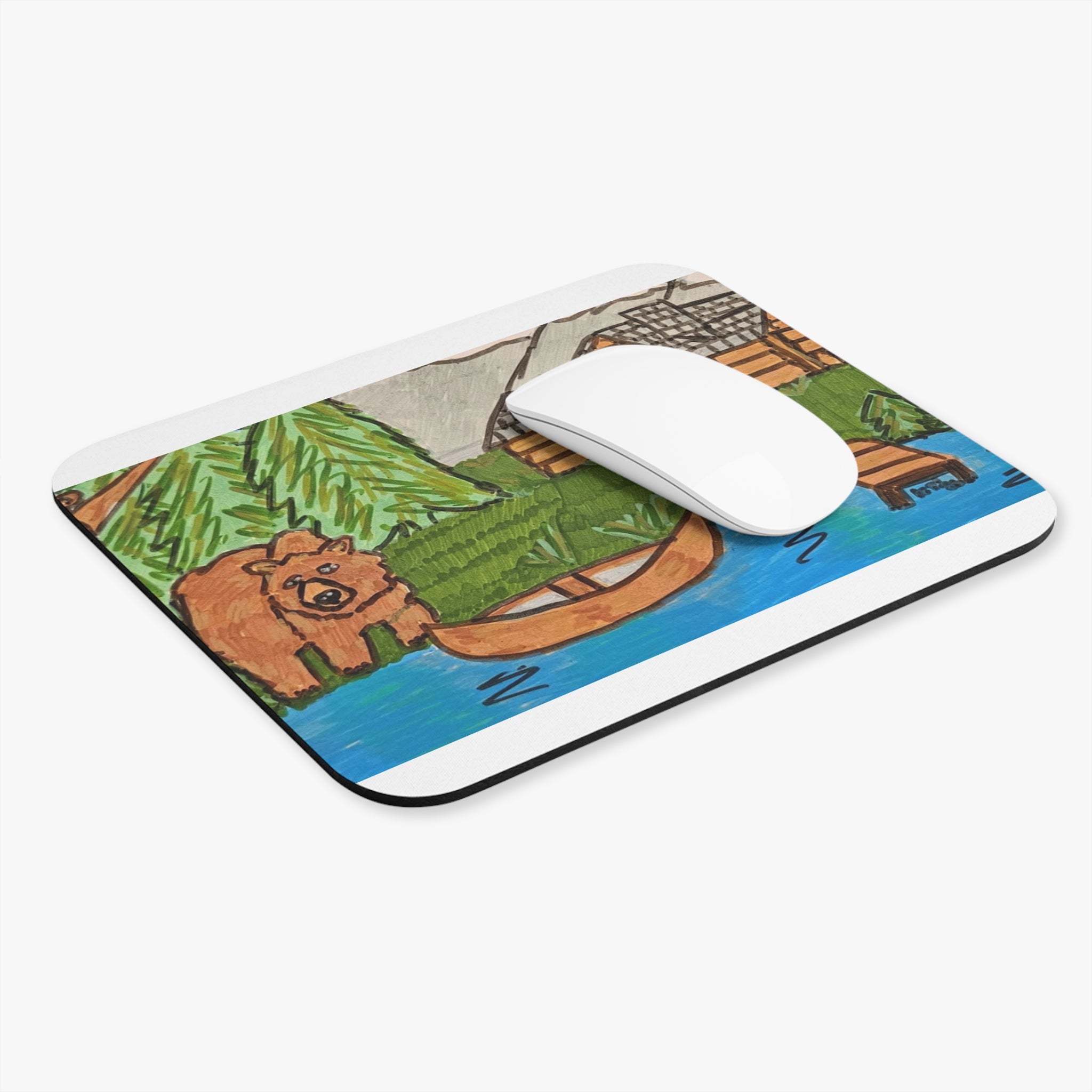 Whimsy Grr | Cabin Bear Mousepad