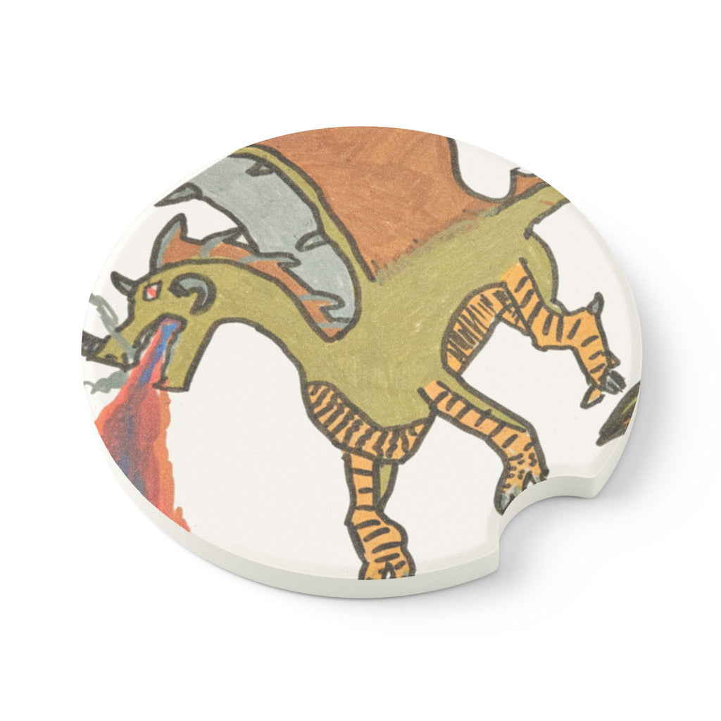 No Wings No Glory Soapstone Car Coaster