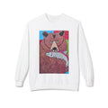 Whimsy Grr | Griffish the Grizz Crewneck Sweatshirt — Grizz with a Fish Wildlife Art Pullover
