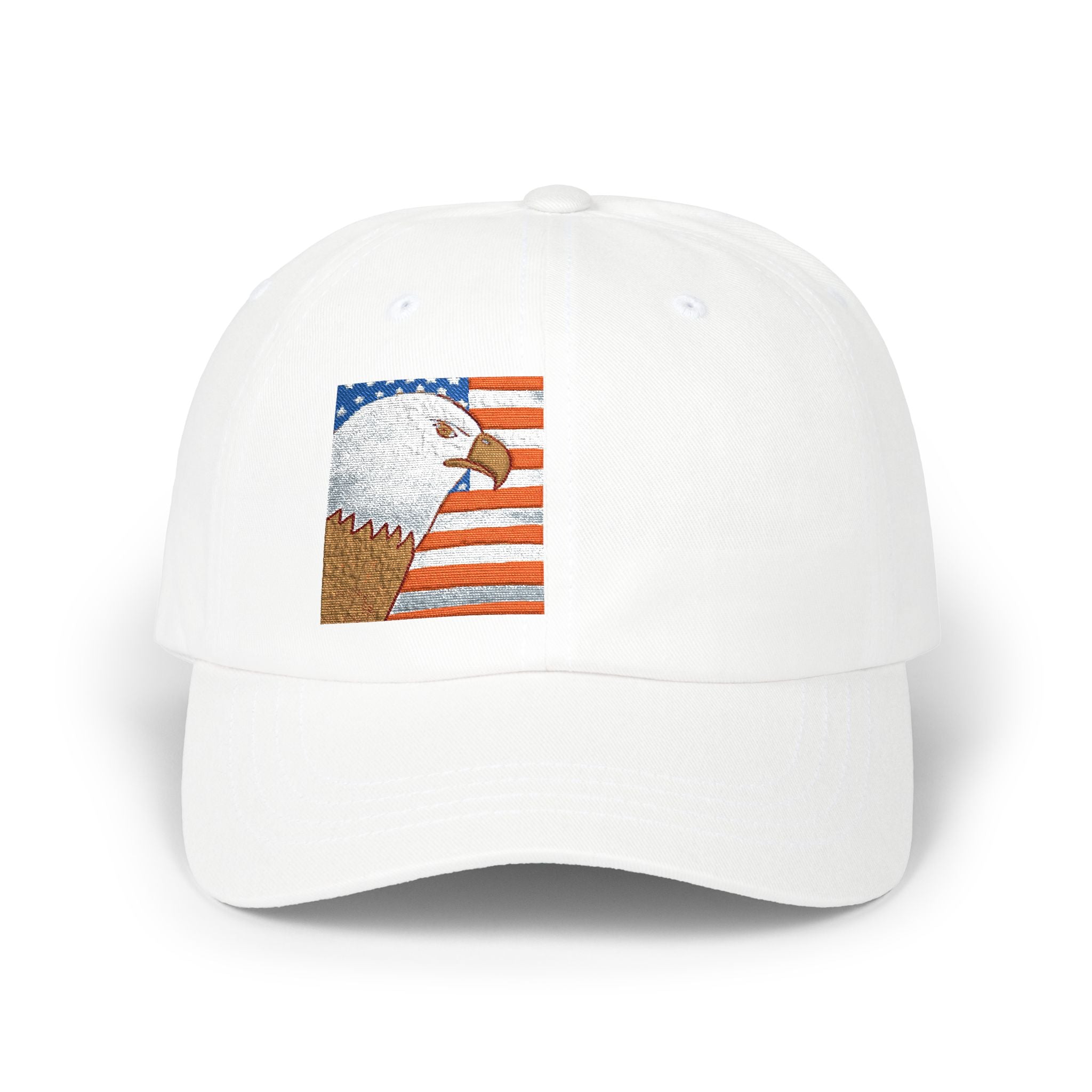 Eagle USA Dad Cap — American Flag Embroidered Baseball Hat