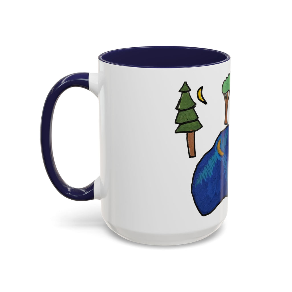 Wyvern Accent Mug (11oz & 15oz) — Fantasy Dragon Art Coffee Mug