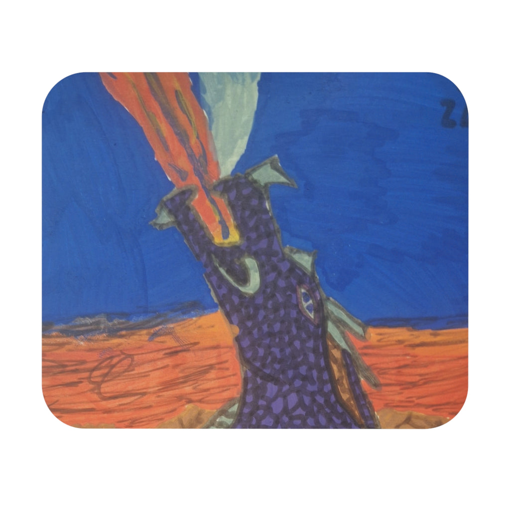 Purple Dragon Mouse Pad — Vibrant Fantasy Dragon Desk Mat