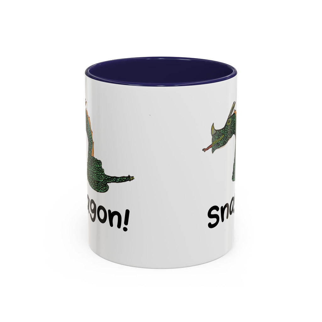 Snagon! Dragon Coffee Mug — Funny Fantasy Accent Mug (11/15oz)
