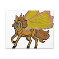 Golden Pegasus Canvas Print — Whimsical Winged Horse Wall Art