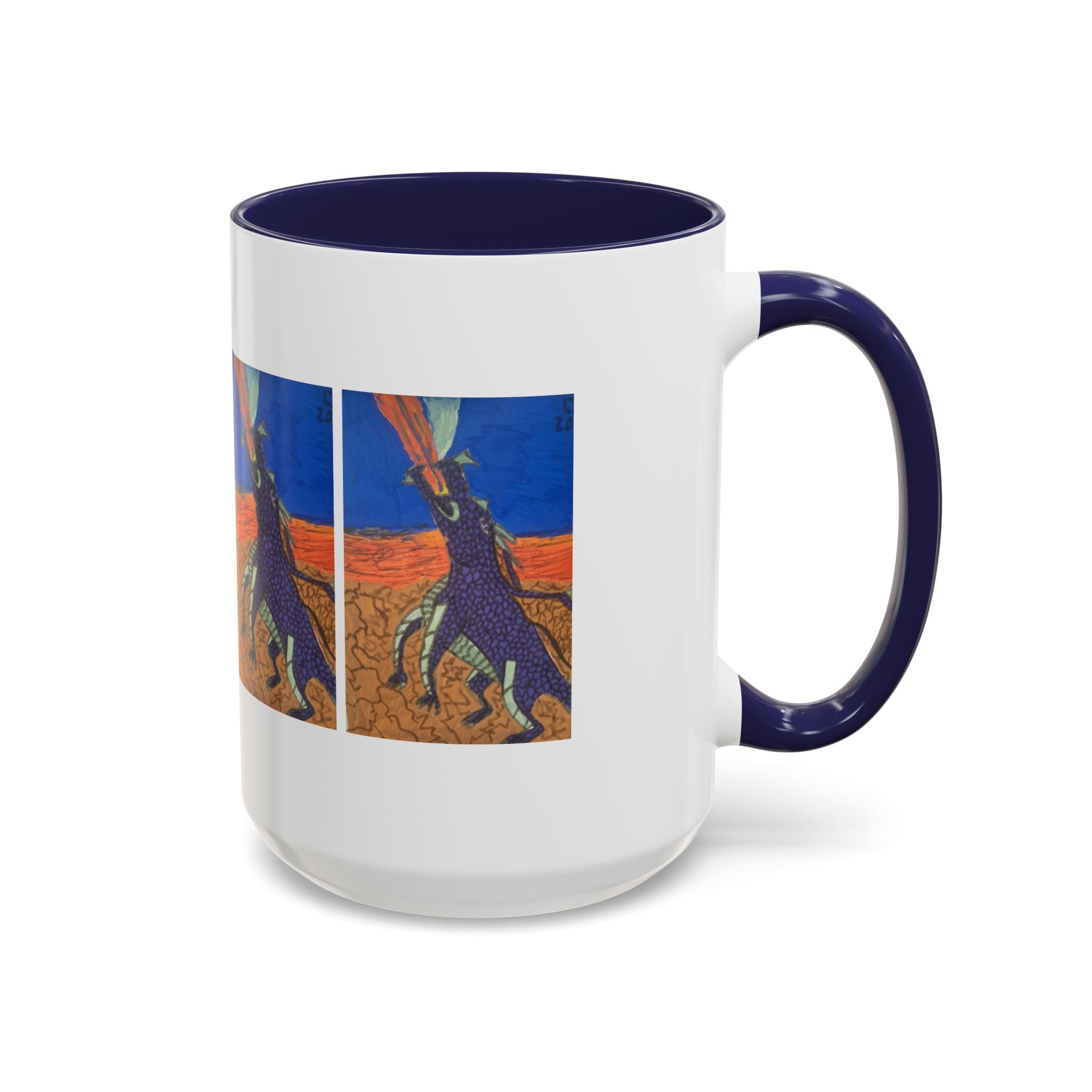 Purple Dragon 11oz Accent Mug — Color Interior Coffee Cup