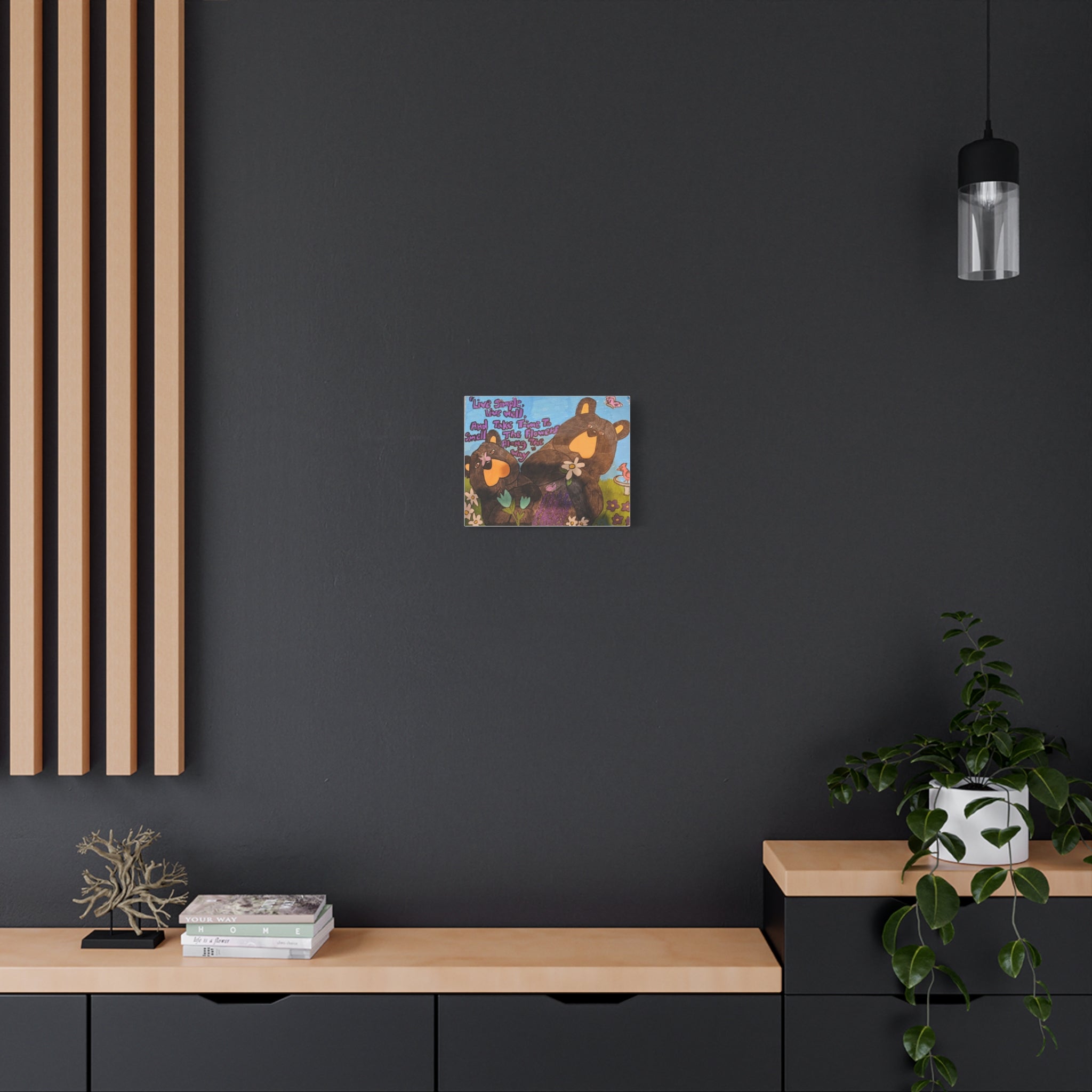 Live Simply Matte Canvas Art — Inspirational Nature Wall Decor, Stretched