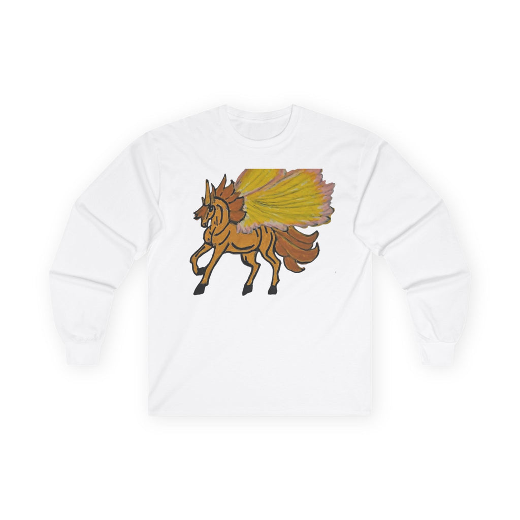 Pegasus Sunset Long Sleeve Tee — Mythical Winged Horse Graphic