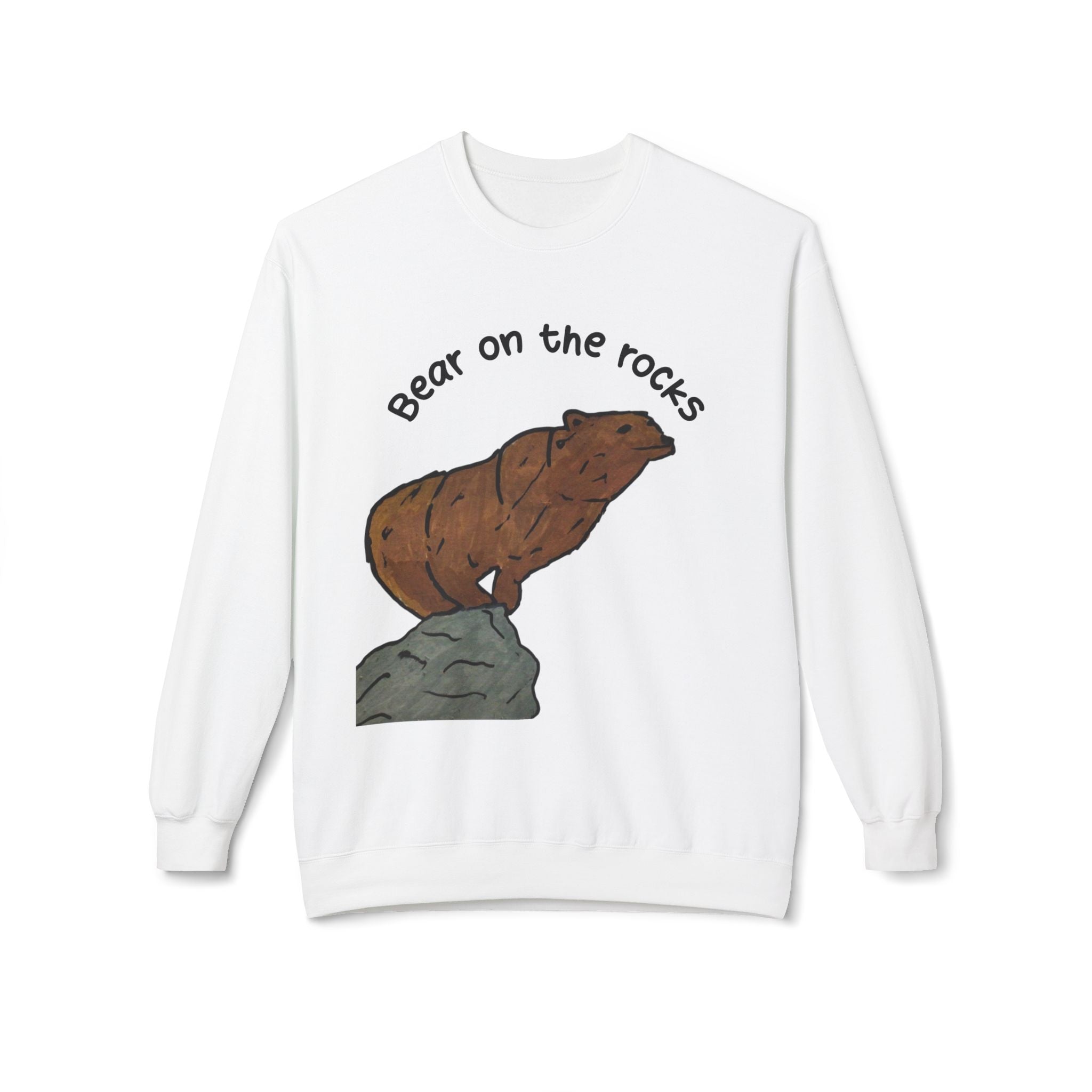 Bear on the rocks unisex sweatshirt