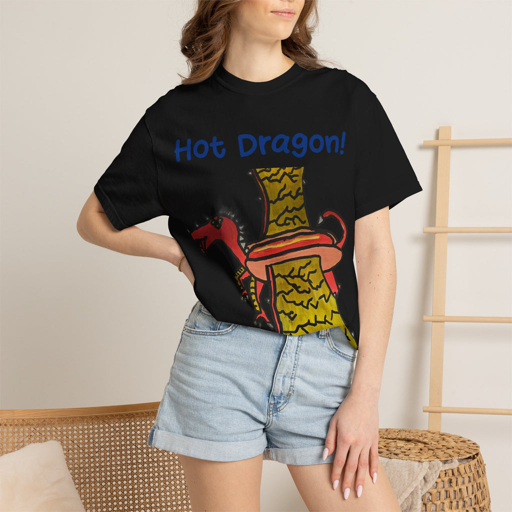 Fantasy puppy tee shirt- funny Halloween hot dragon tee