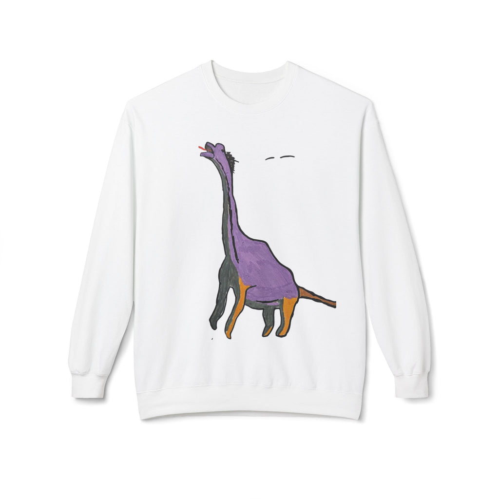Dino Roar | Brachy the Brachiosaurus Crewneck Sweatshirt — Whimsical Dinosaur Pullover
