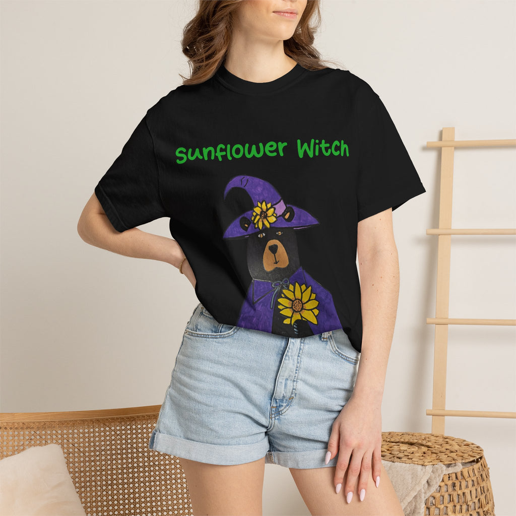 Sunflower Witch Bear T-Shirt