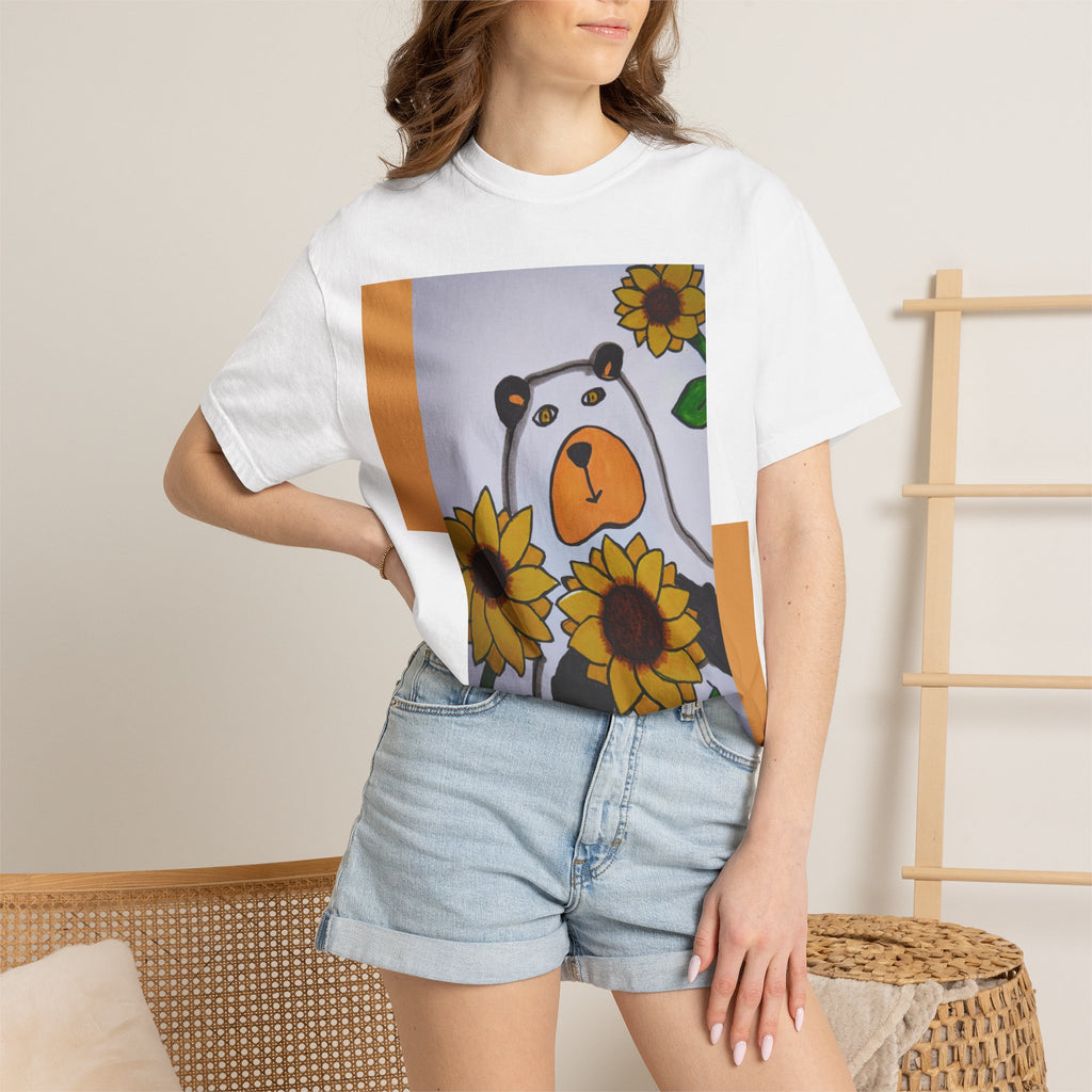 Sunshine Sunflower Ghost Graphic T-Shirt —