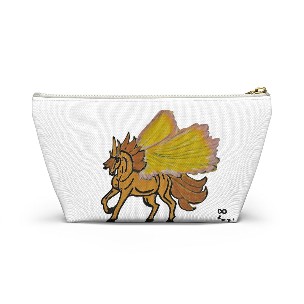 Pegasus Winged Horse Accessory Pouch – Yellow Fantasy Makeup Bag