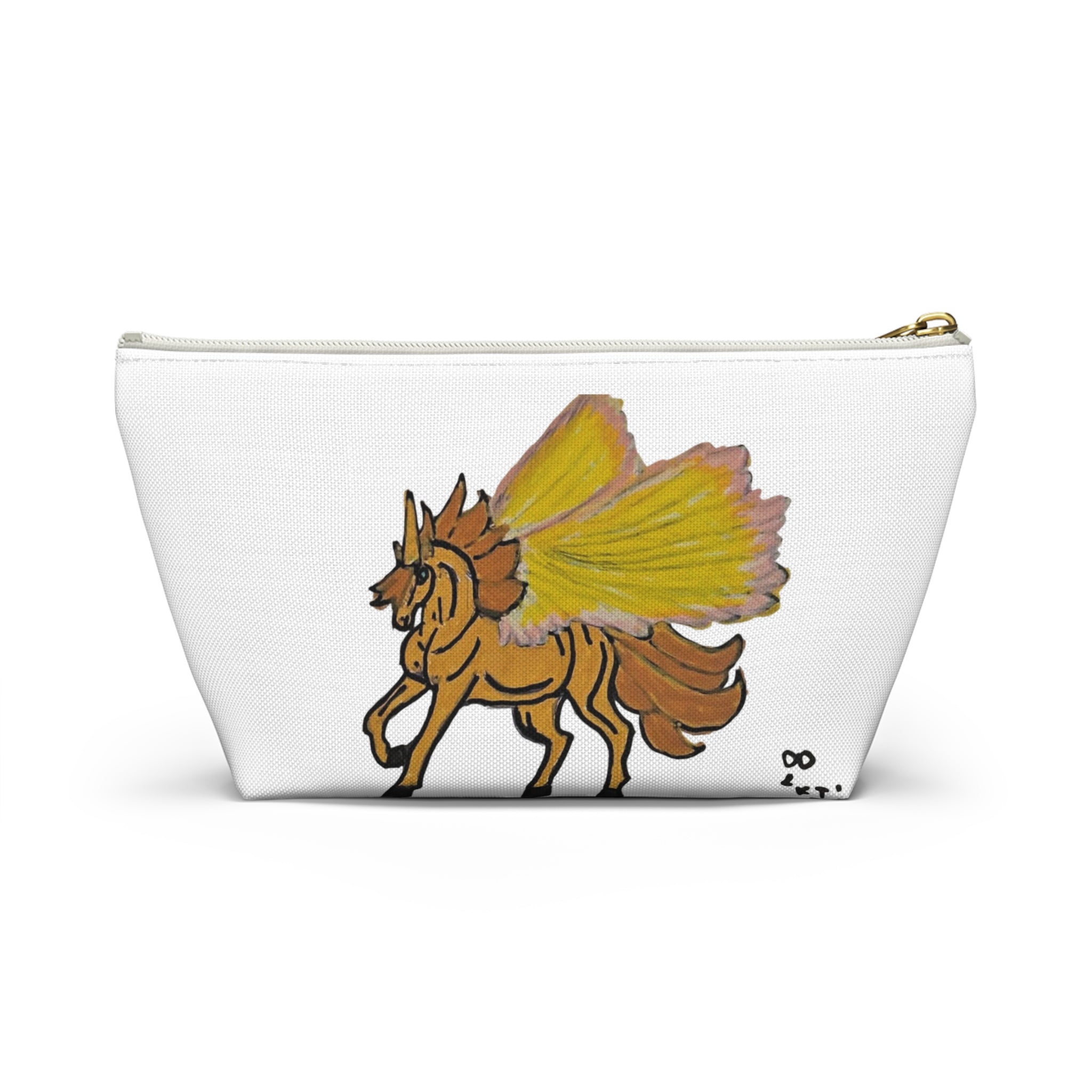 Pegasus Winged Horse Accessory Pouch – Yellow Fantasy Makeup Bag