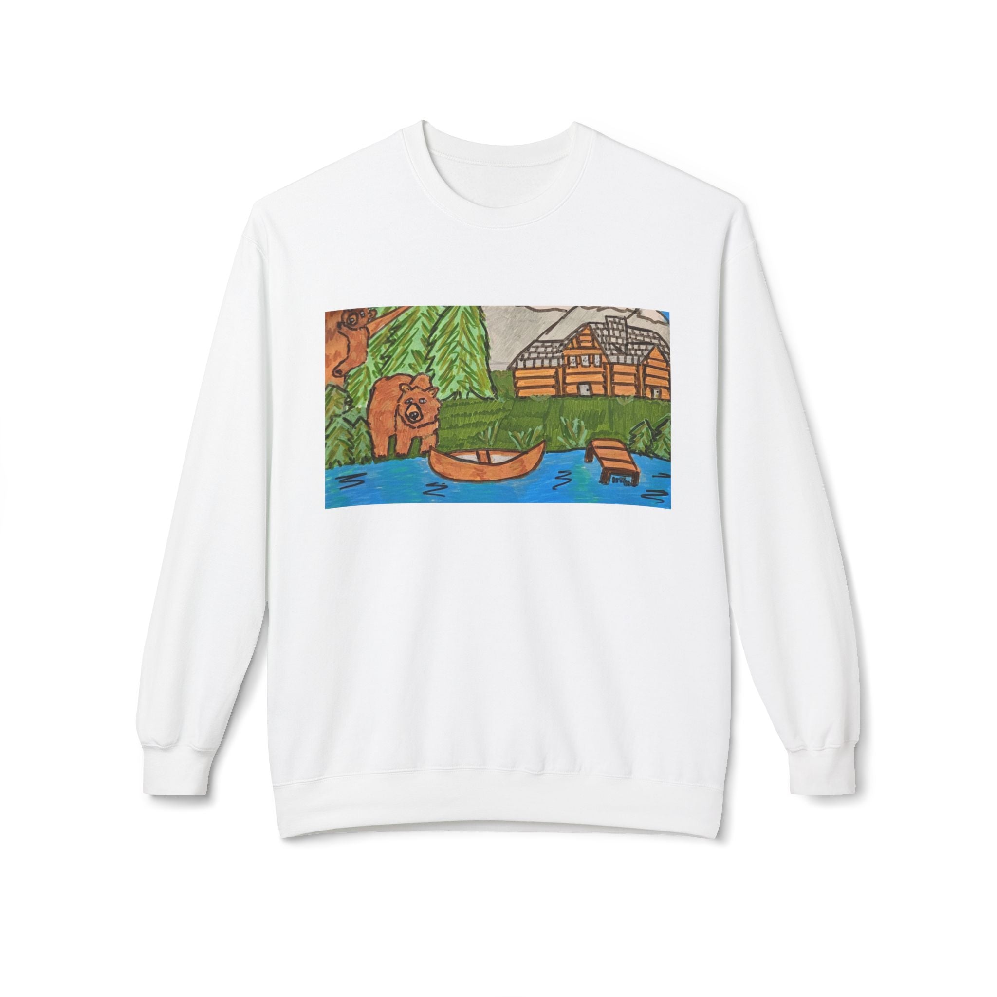 Whimsy Grr | Cabin Bear Crewneck Sweatshirt