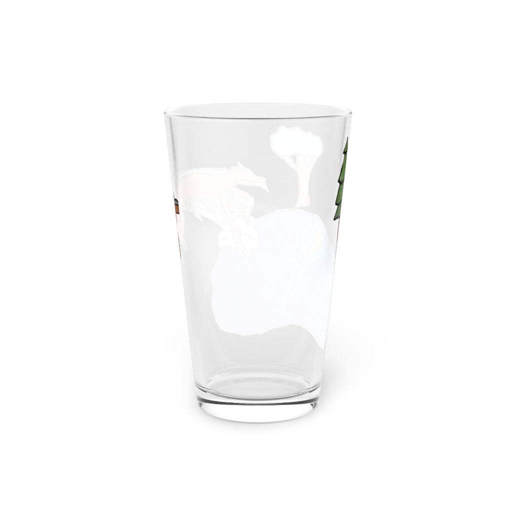 Wyvern Pint Glass, 16oz — Fantasy Dragon Art Beer Glass