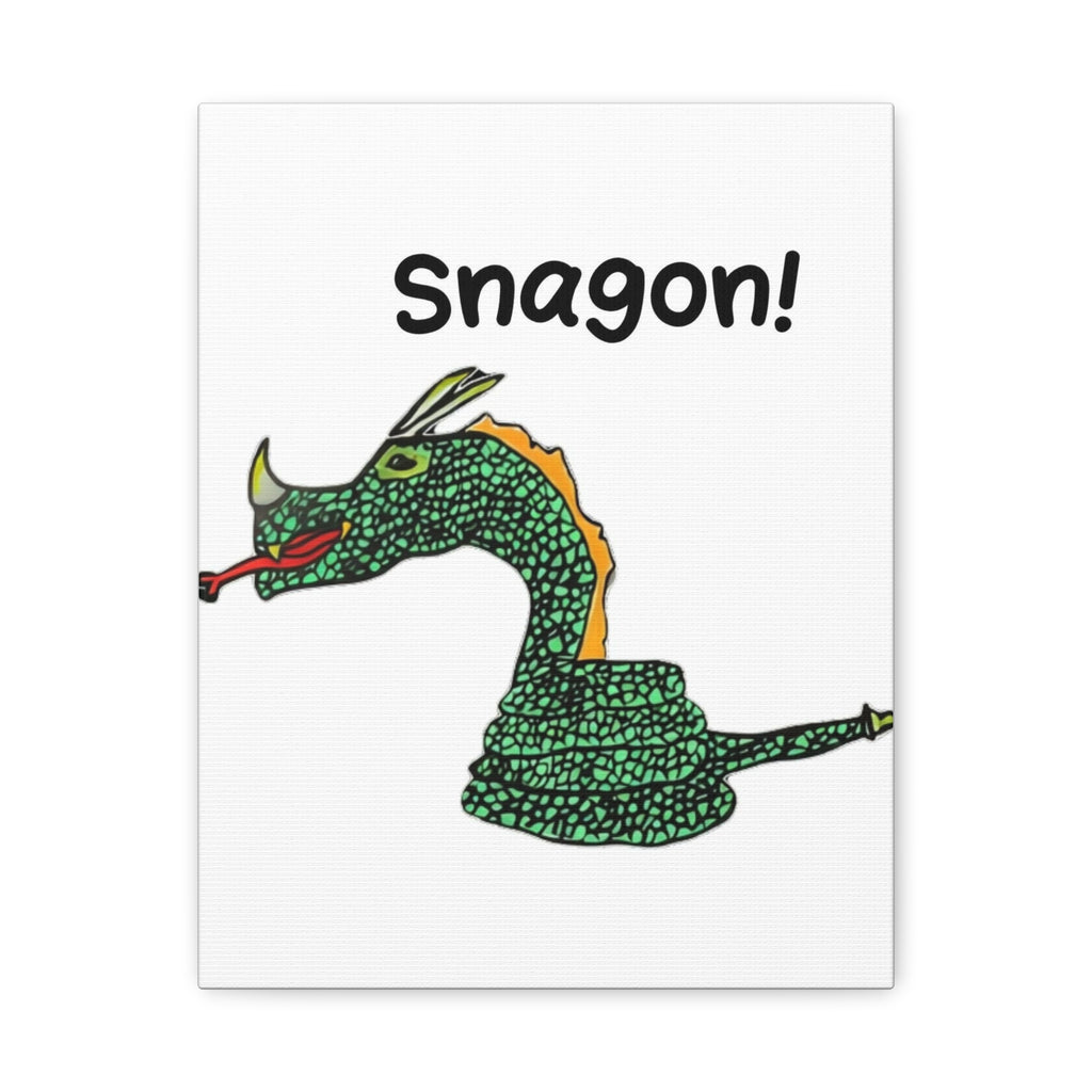 Snagon! Matte Canvas Art — Whimsical Fantasy Creature Wall Decor, Stretched