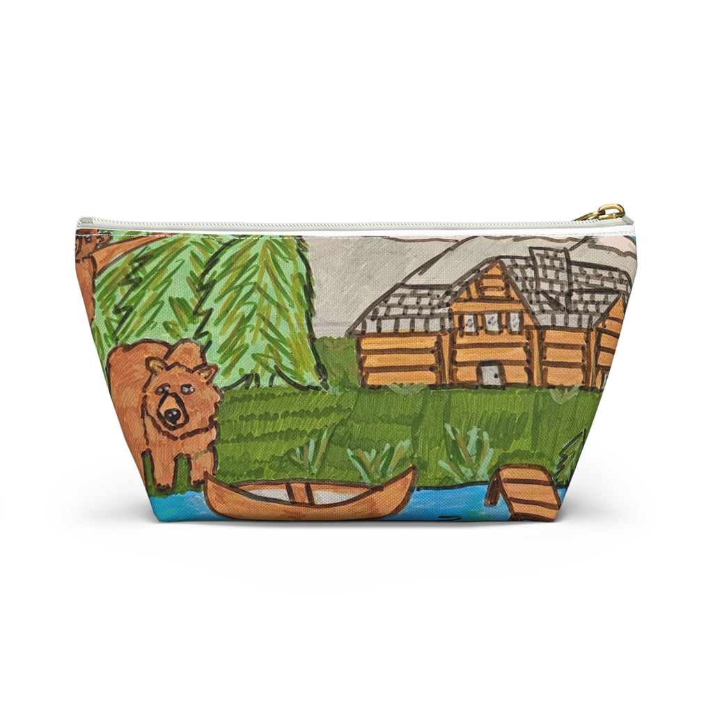 Whimsy Grr | Cabin Bear Accessory Pouch — Cozy Bear Makeup & Travel Bag