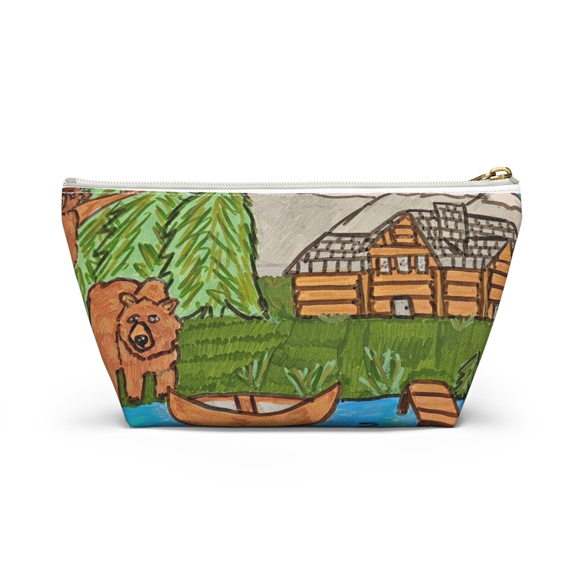Whimsy Grr | Cabin Bear Accessory Pouch — Cozy Bear Makeup & Travel Bag