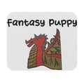 Fantasy Puppy Mouse Pad — Whimsical Dog Illustration Desk Mat