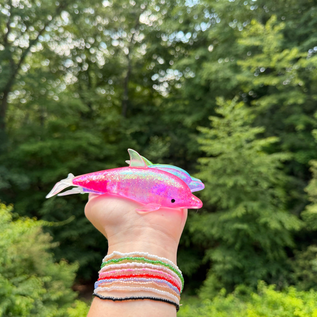 Squishy Toy - Glitter Dolphin