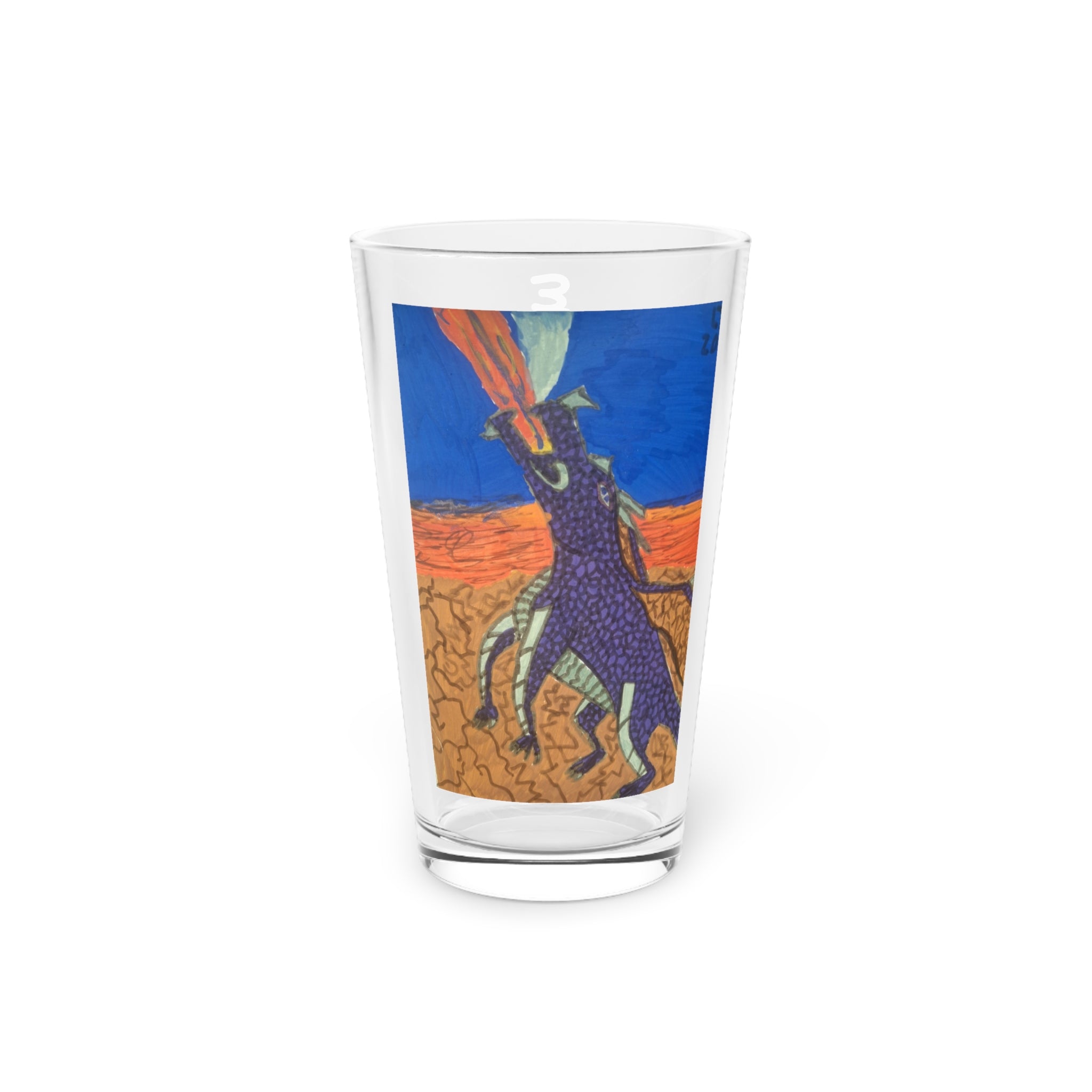 Purple Dragon 16oz Pint Glass