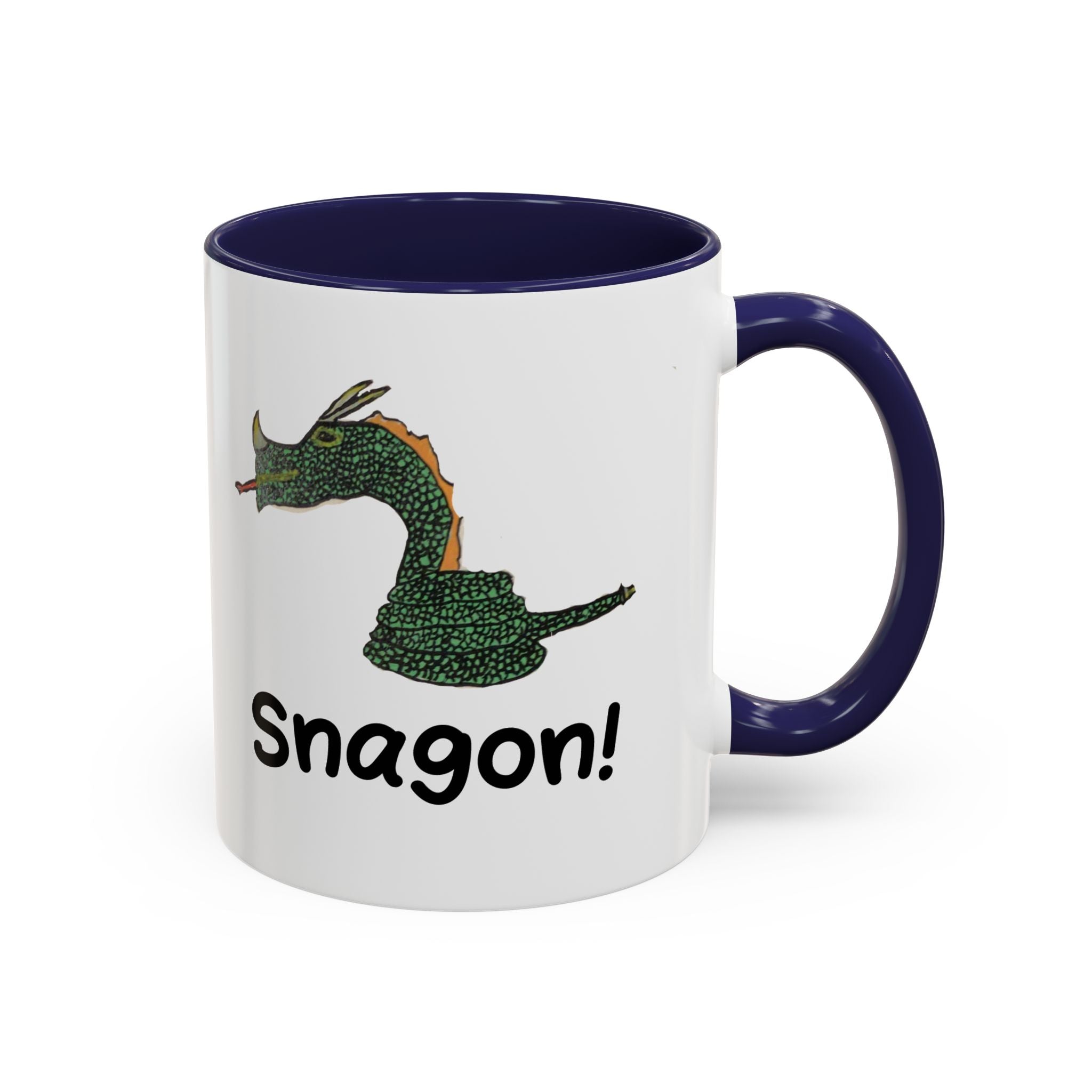 Snagon! Dragon Coffee Mug — Funny Fantasy Accent Mug (11/15oz)