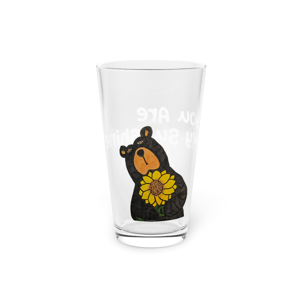 Whimsy Grr Sunflower Pint Glass, 16oz