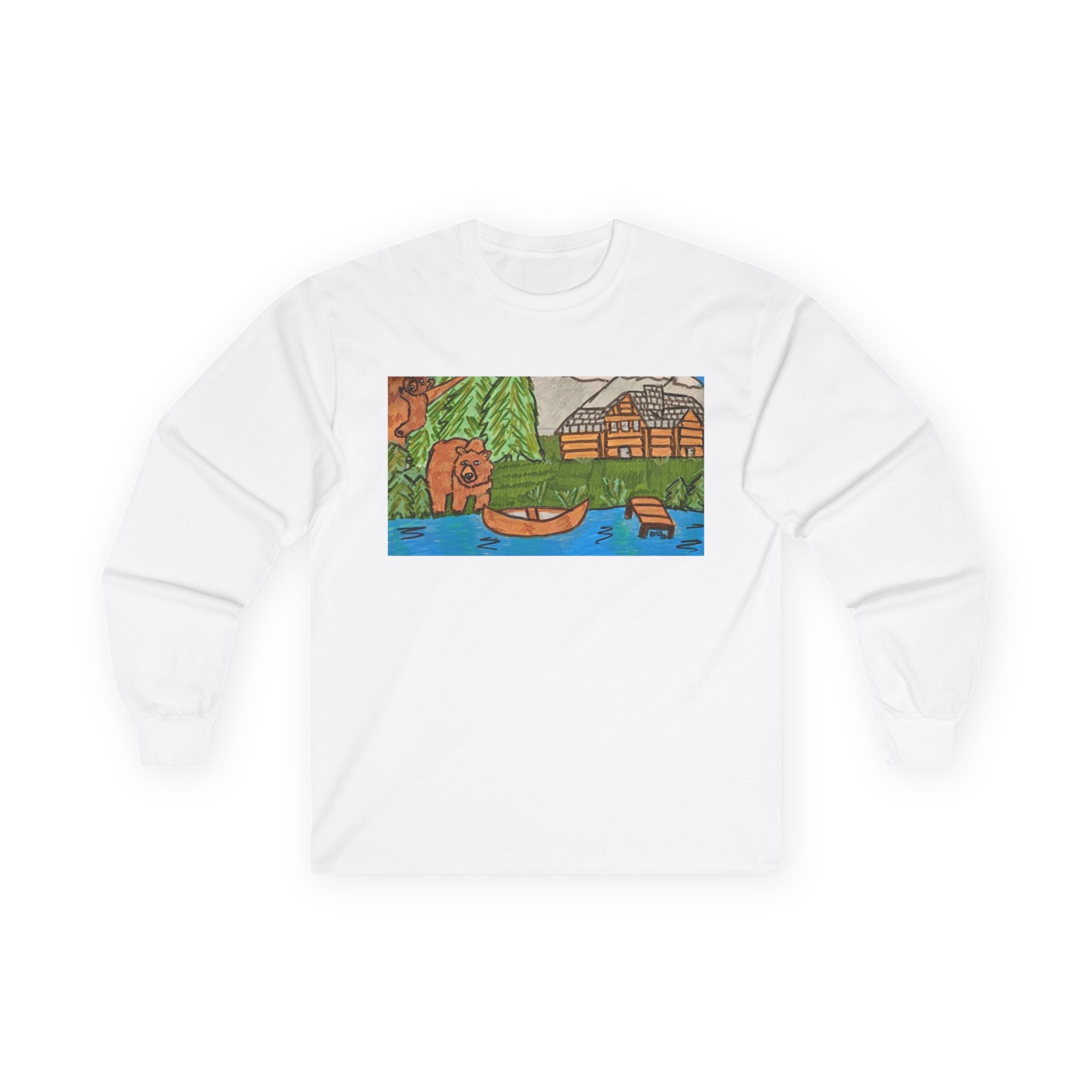 Whimsy Grr | Cabin Bear Unisex Long Sleeve Tee