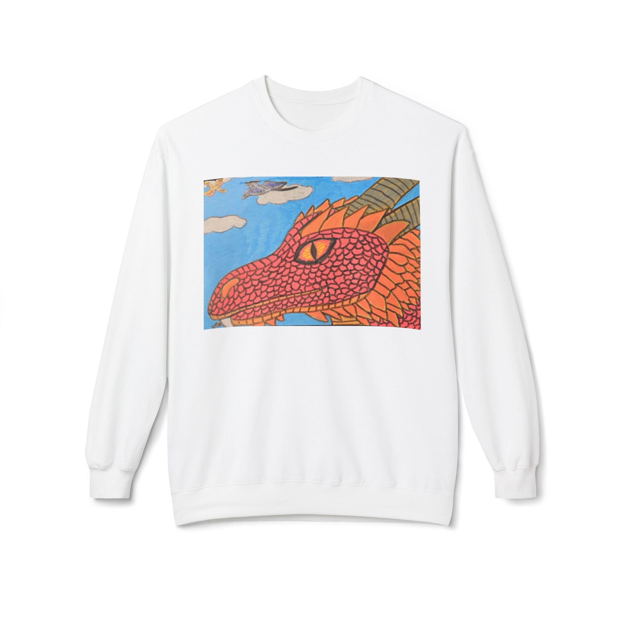 Dragon Sky Crewneck Sweatshirt — Colorful Mythical Art Pullover