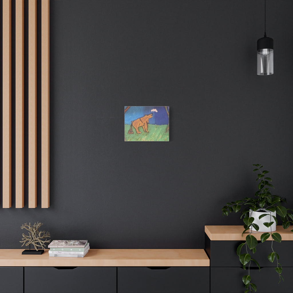 Whimsy Grr | Bear in the Woods Matte Canvas Wall Art