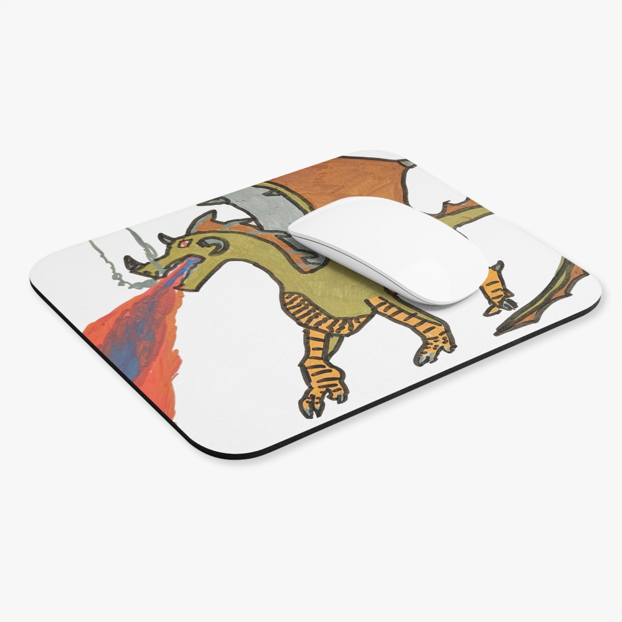 No Wings No Glory Mouse Pad — Funny Fantasy Dragon Desk Mat