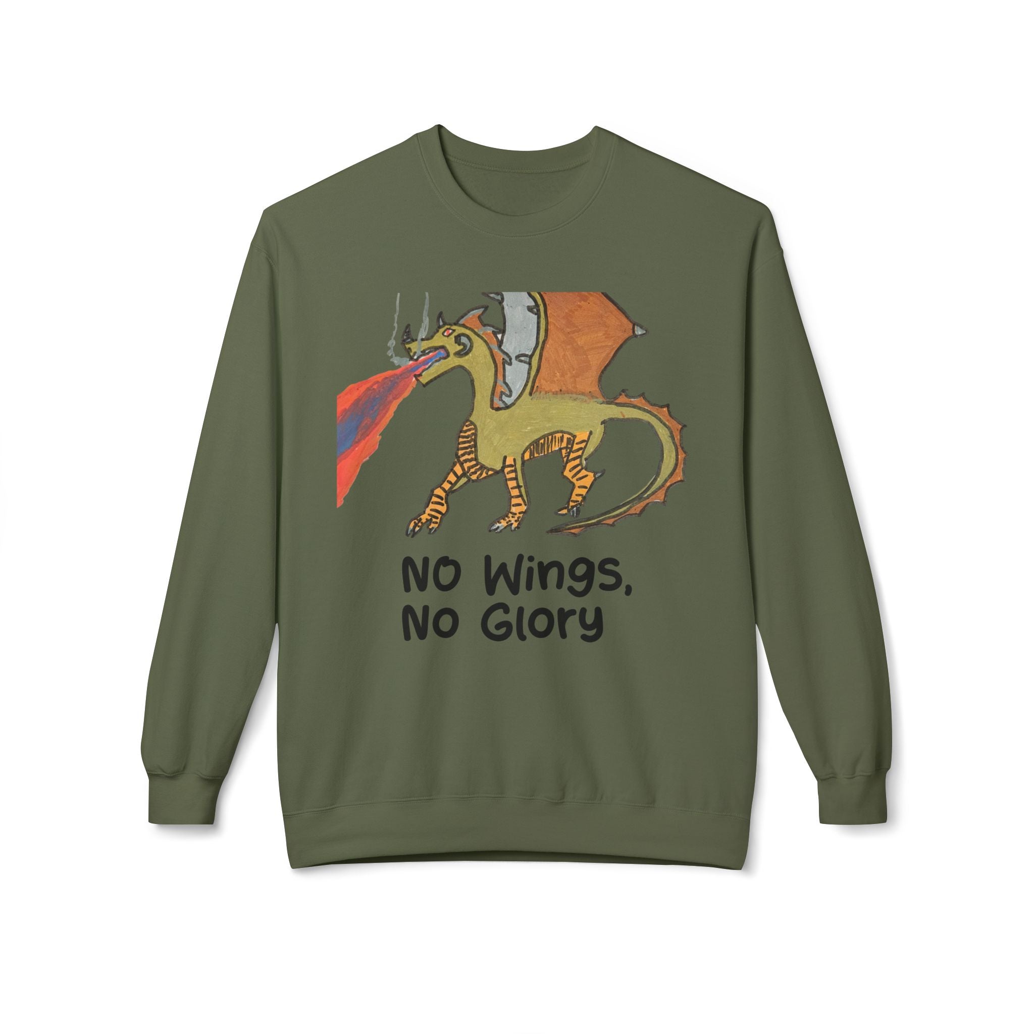 No Wings, No Glory Dragon Crewneck Sweatshirt