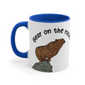 Bear on the Rocks 11oz Accent Mug — Rustic Nature Coffee Cup