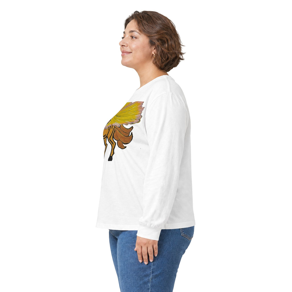 Pegasus Sunset Long Sleeve Tee — Mythical Winged Horse Graphic
