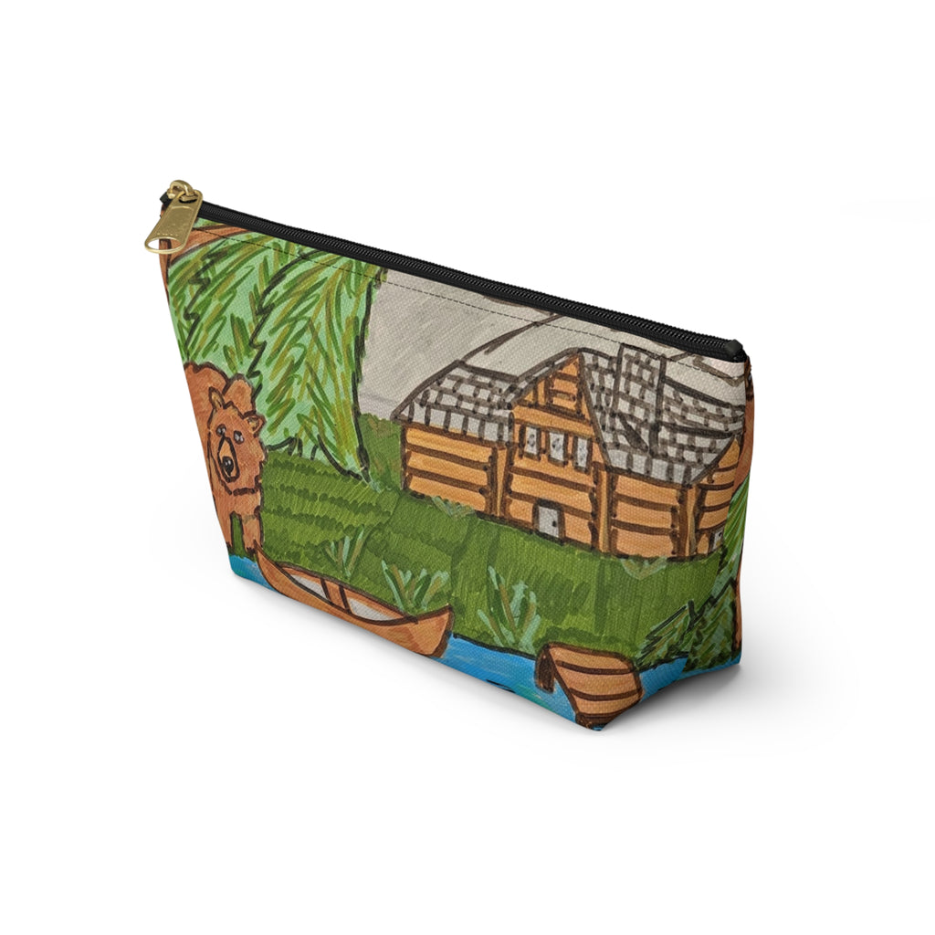 Whimsy Grr | Cabin Bear Accessory Pouch — Cozy Bear Makeup & Travel Bag