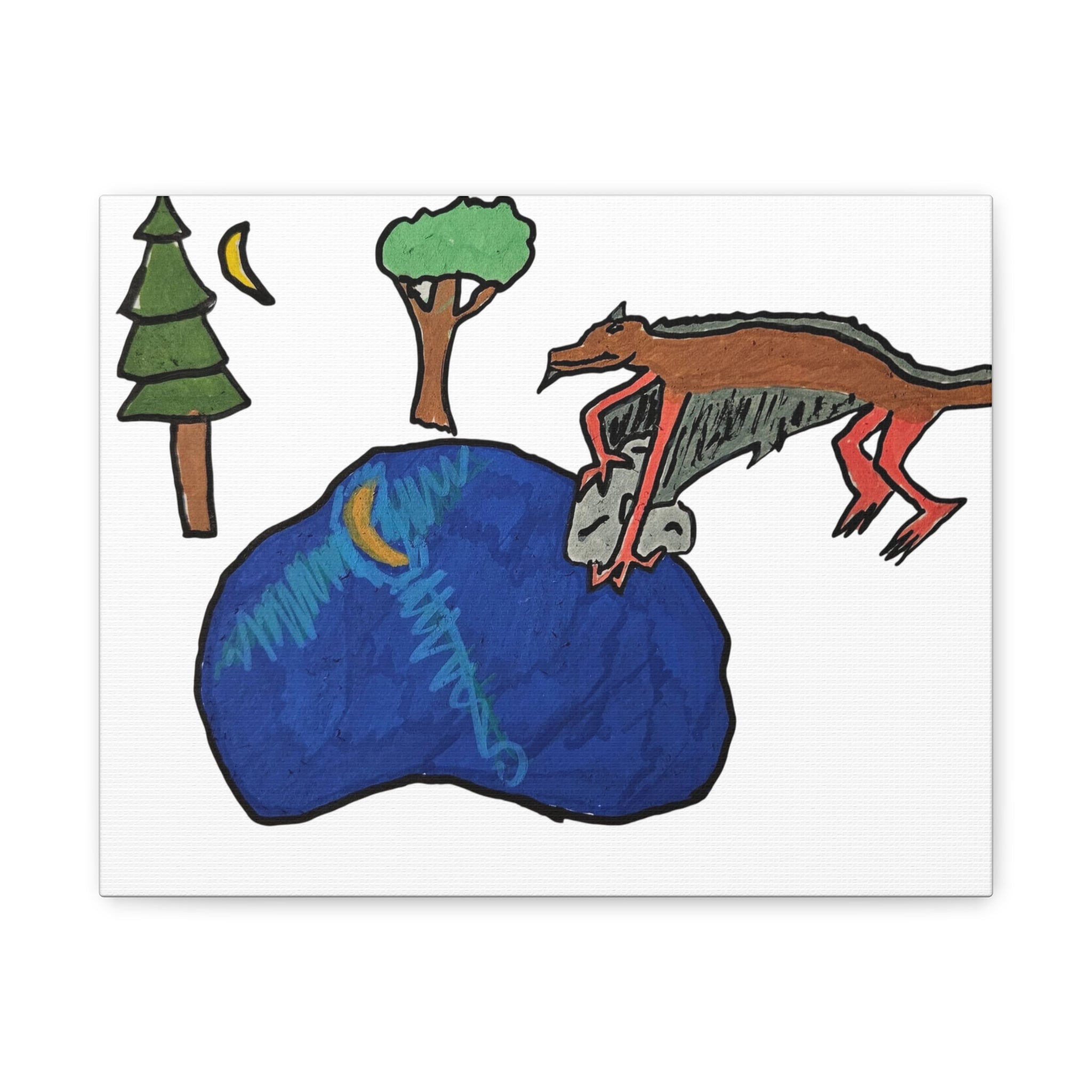 Wyvern Canvas Art — Whimsical Fantasy Wall Decor (Matte Stretched)