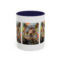 Whimsy Grr | Rusty the Bear Accent Mug (11oz & 15oz) — Bear with a Fish Coffee Mug