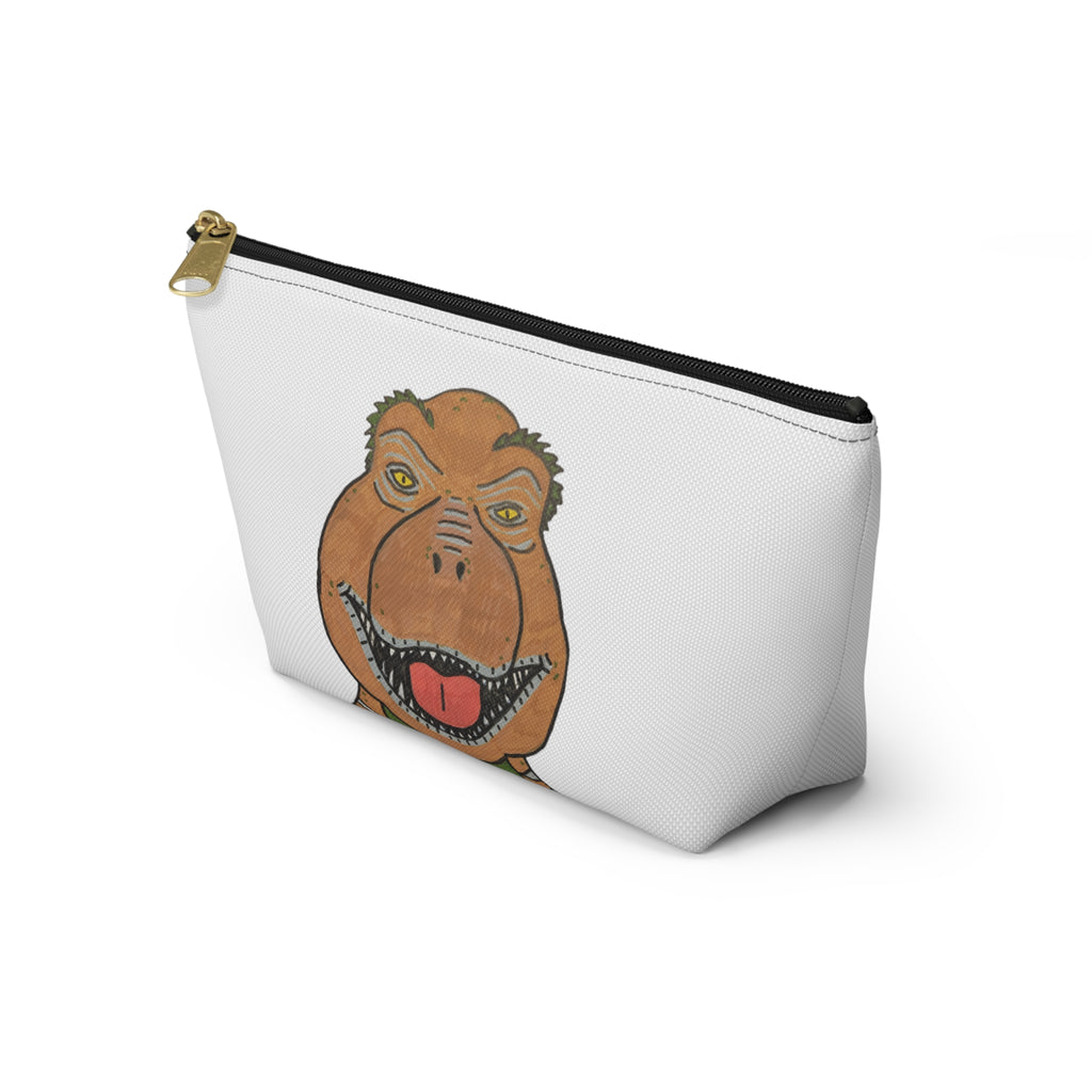 Rexalty the Tea Rex Accessory Pouch — Funny Dinosaur Makeup & Travel Bag