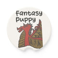 Dragon Landscape Soapstone Car Coaster — Fantasy Dragon Car Cup Holder Insert