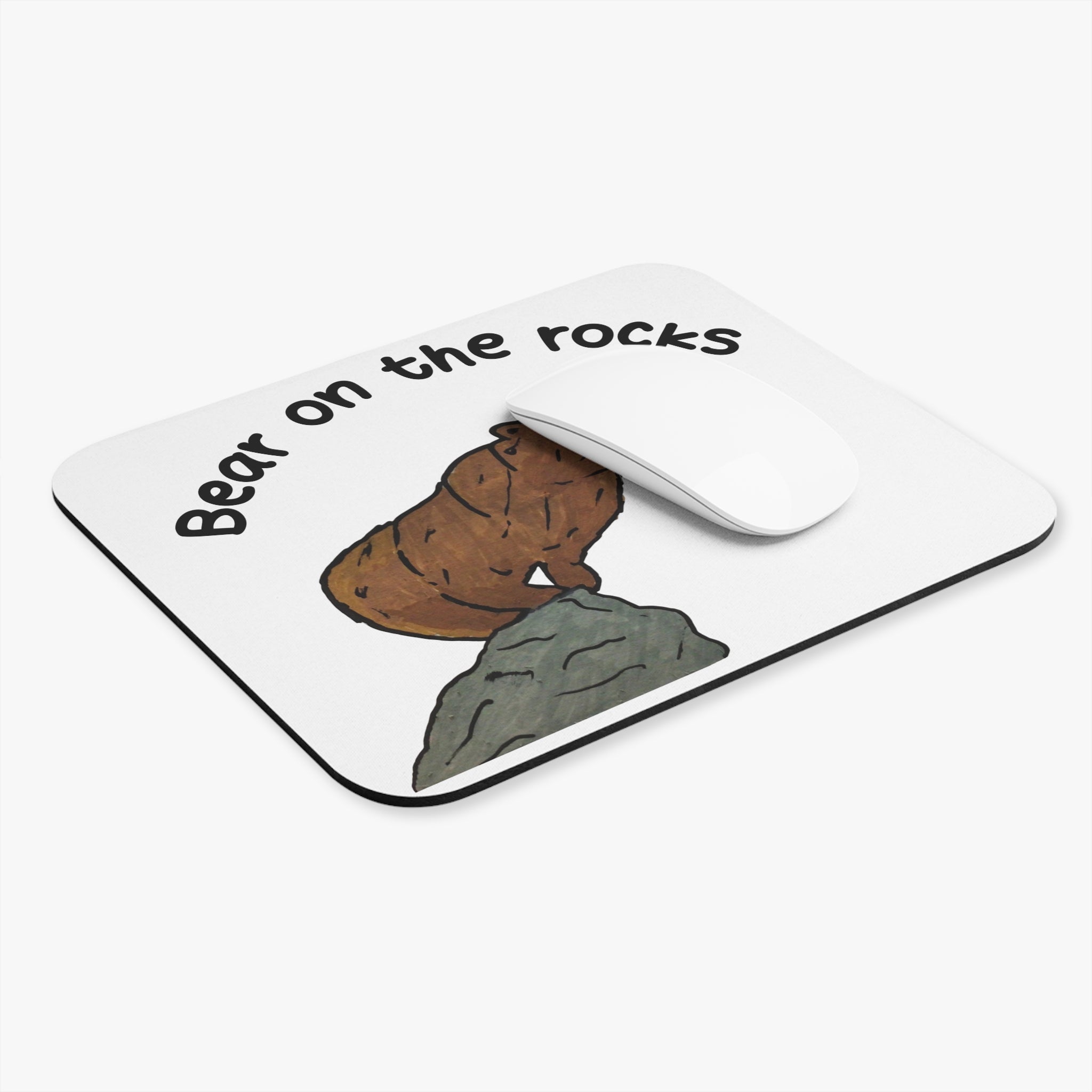 Whimsy Grr | Bear on the Rocks Mousepad