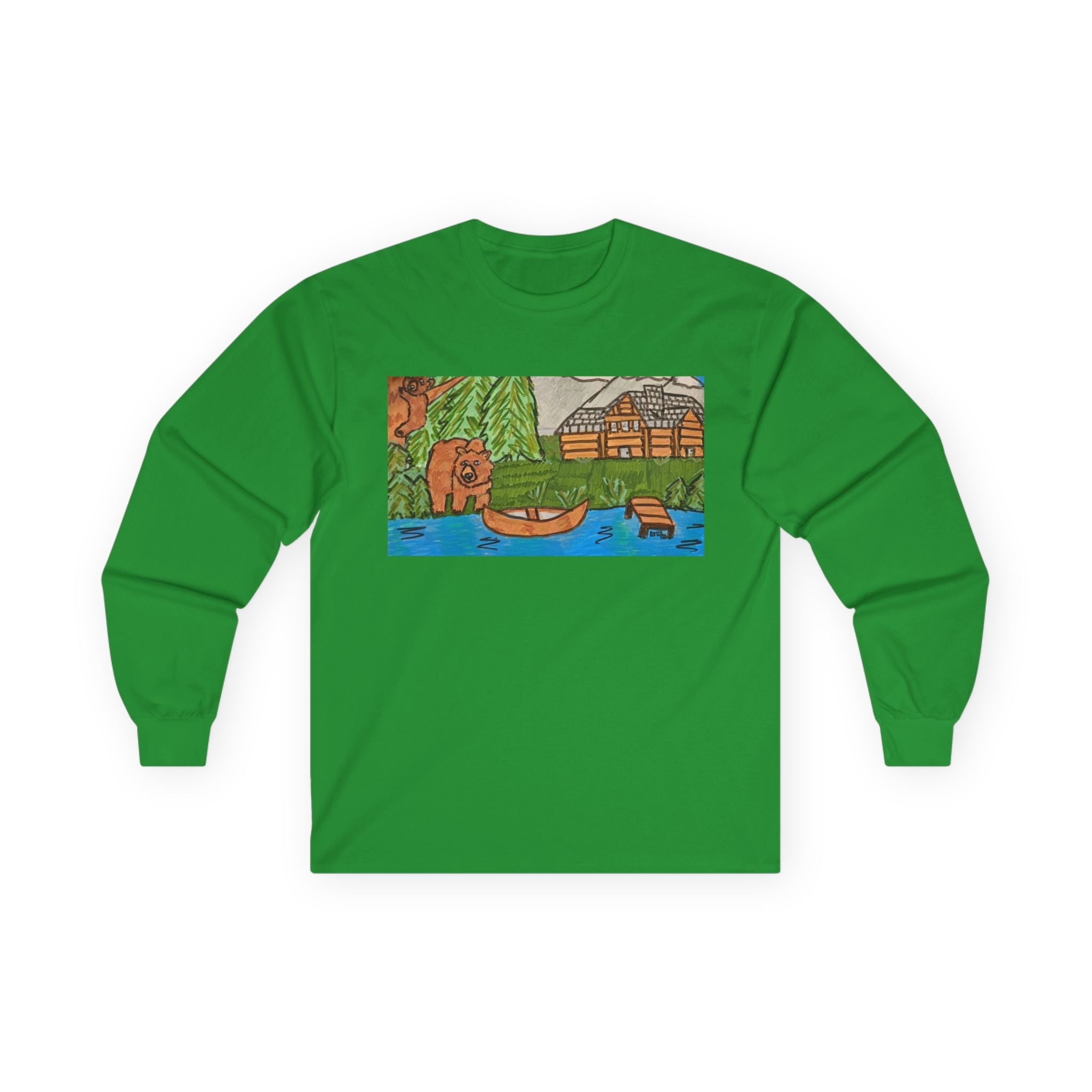 Whimsy Grr | Bugsy the Cabin Bear Unisex Long Sleeve Tee