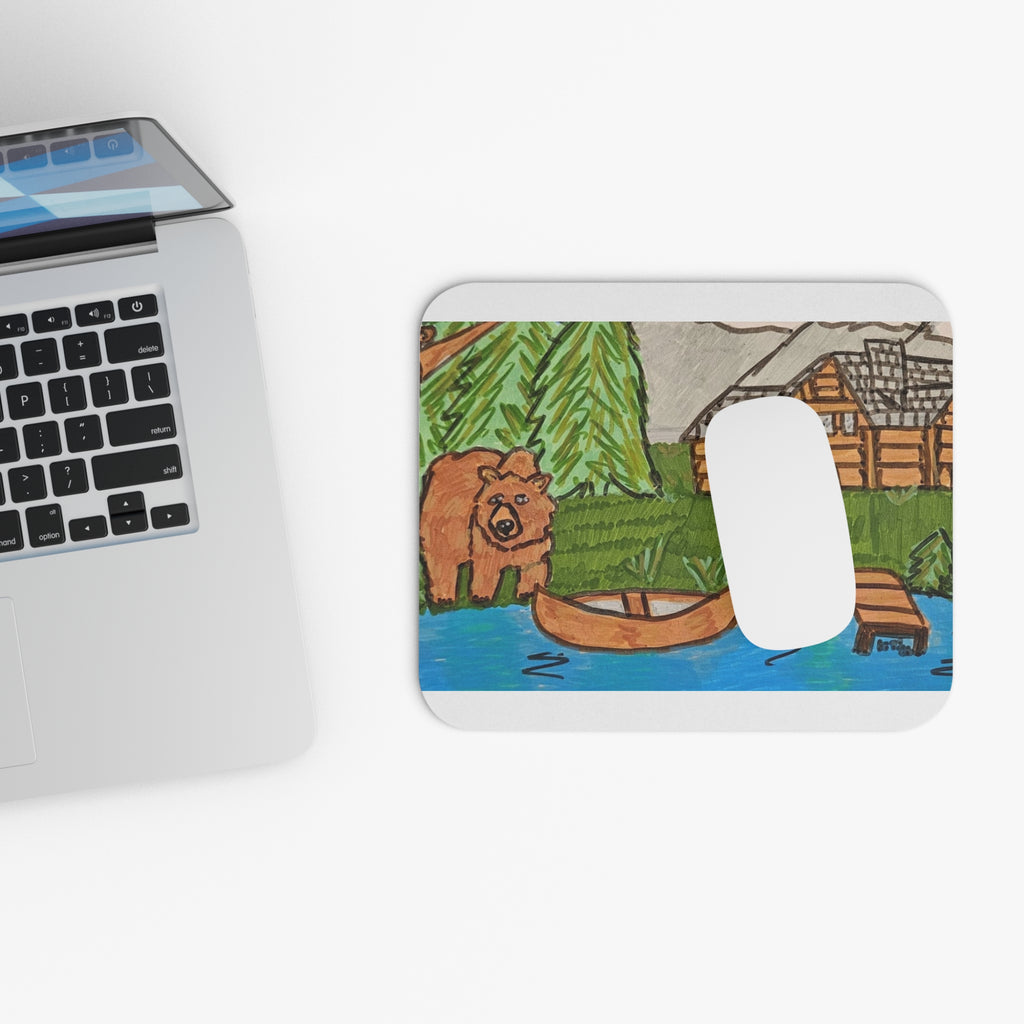 Whimsy Grr | Cabin Bear Mousepad