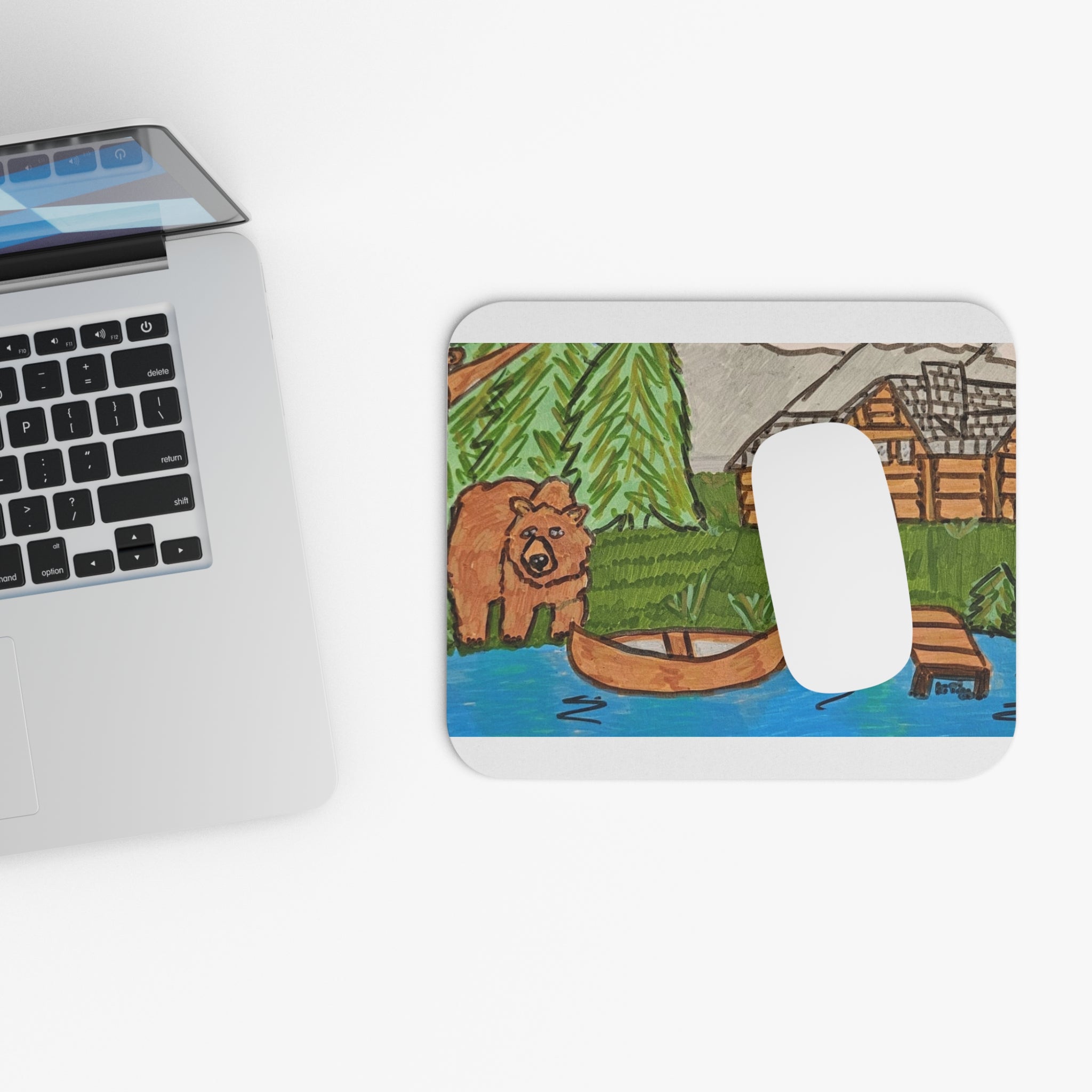 Whimsy Grr | Cabin Bear Mousepad