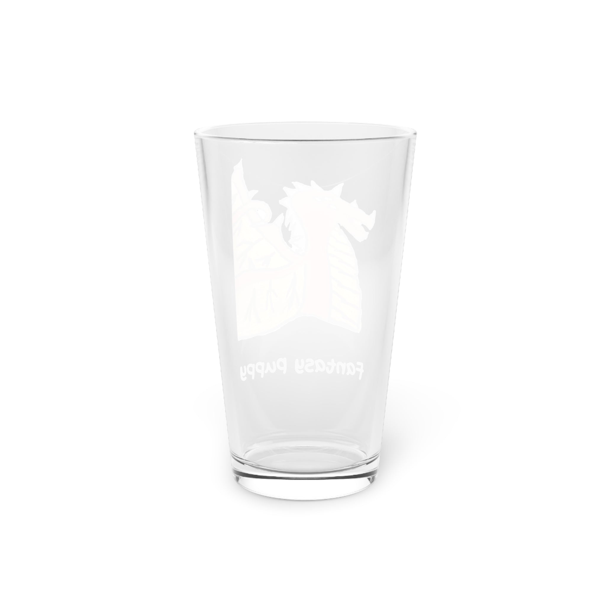 Fantasy Puppy Pint Glass, 16oz